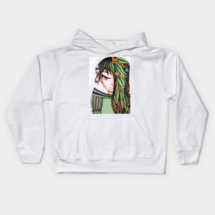 Angry Anime Boy Kids Hoodie